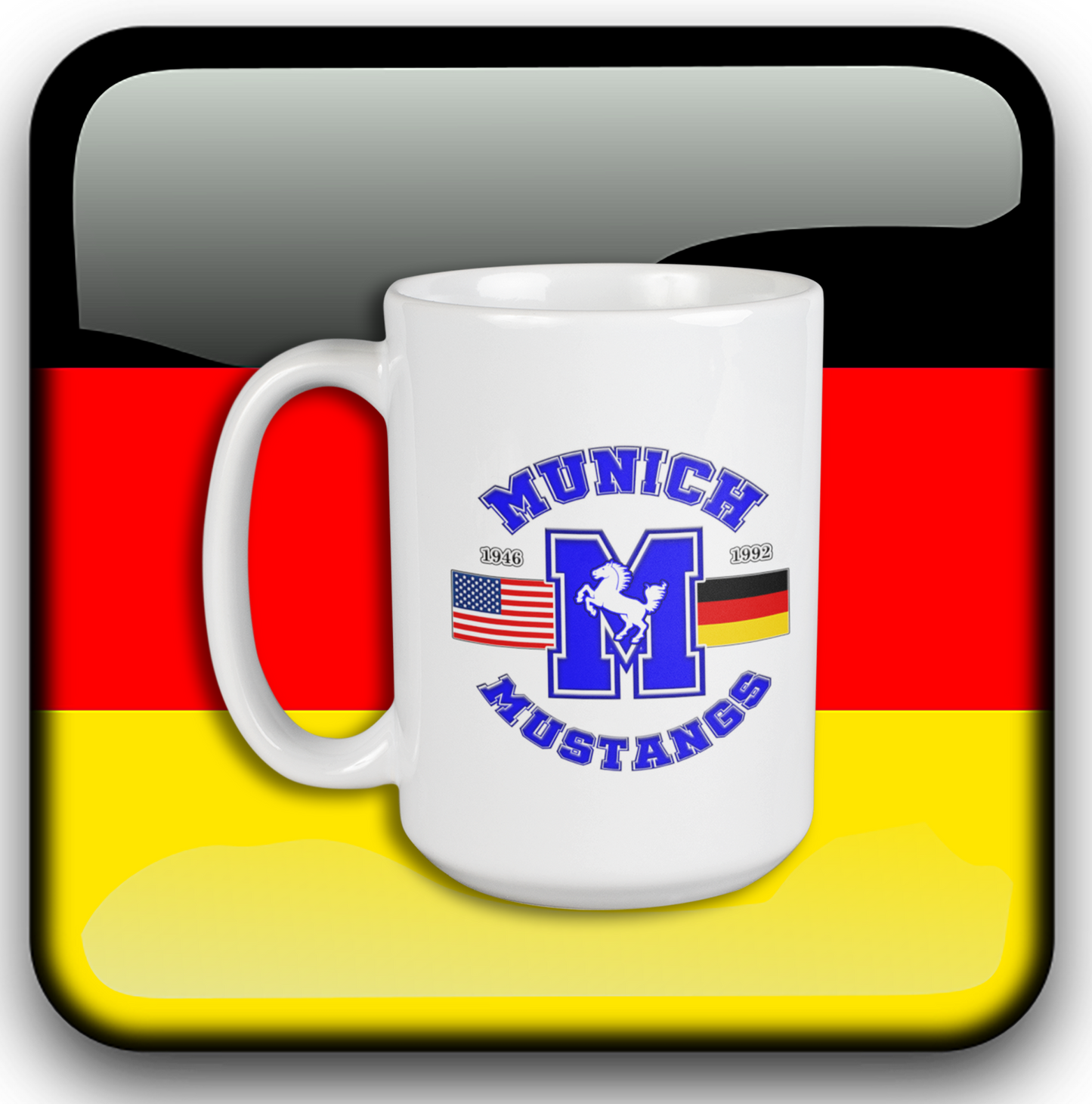 Munich American High School Letterman 15oz Coffee Mug