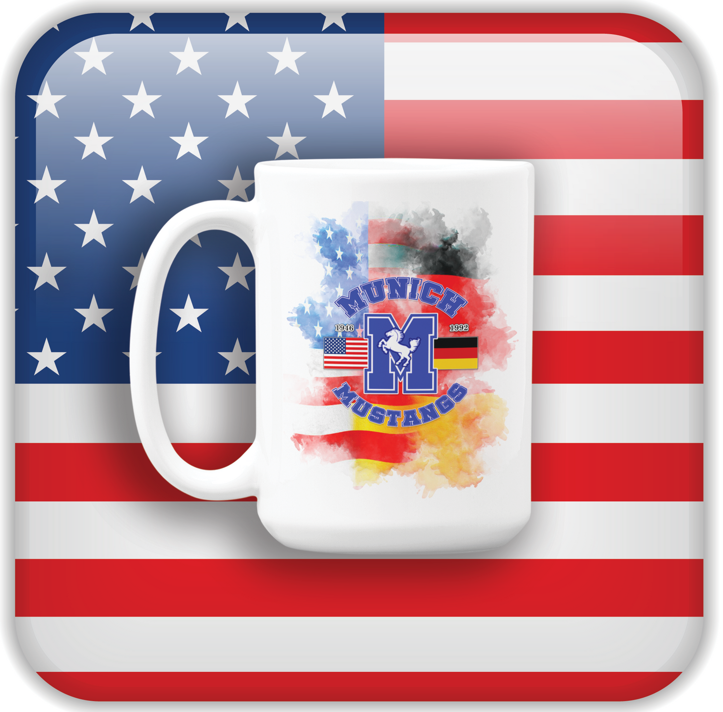 Munich American High School Smoke 15oz Coffee Mug