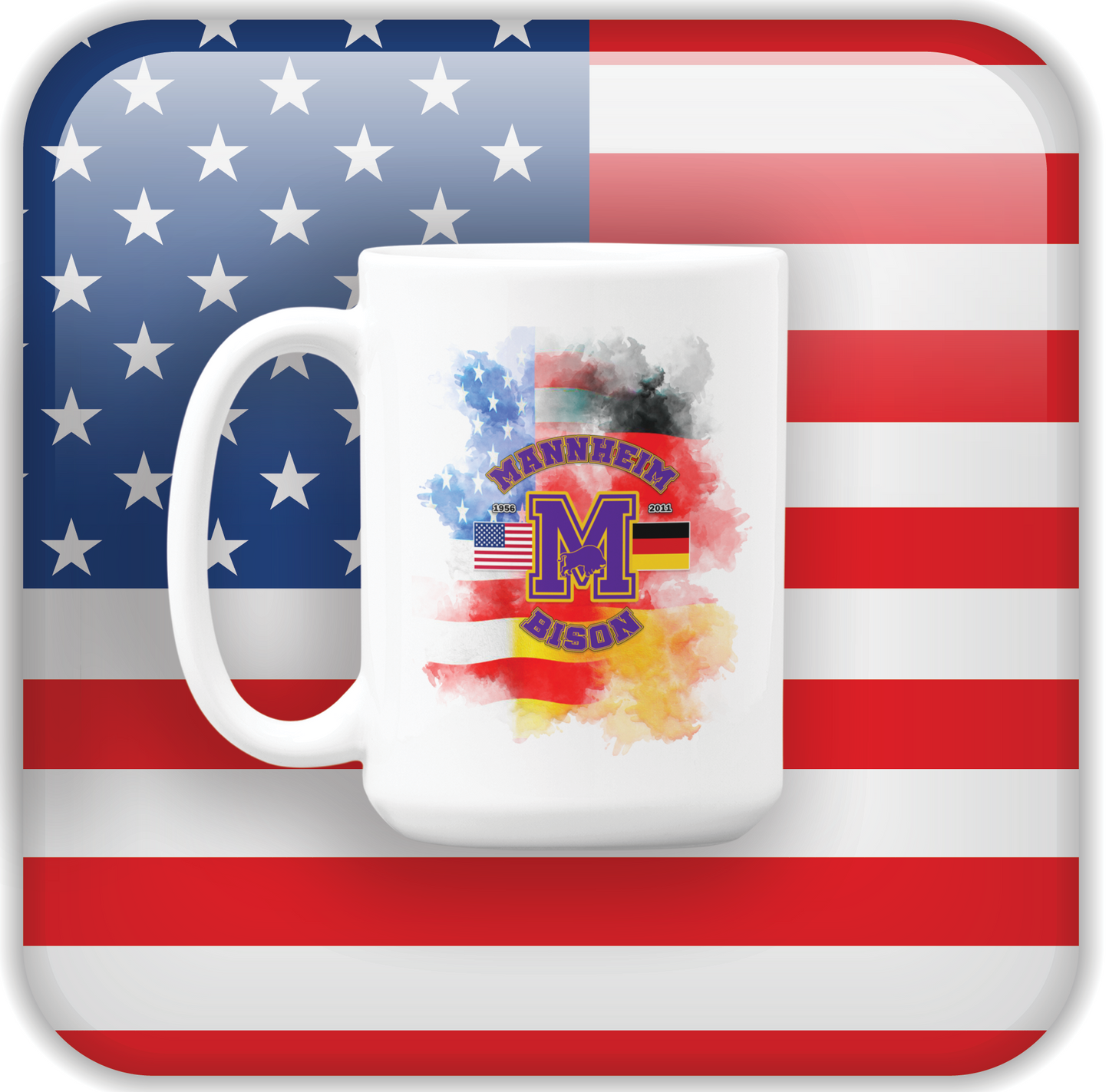 Mannheim American High School Smoke 15oz Coffee Mug